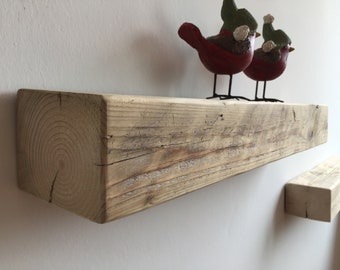 Beam shelf, floating shelf, beam, wall shelf, decoration, old wood shelf, timber shelf, storage, recycled wood shelf, upcycling, hanging shelf,