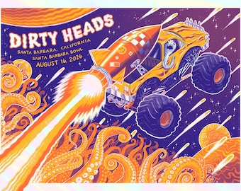 FOIL VERSION - Dirty Heads Poster - Santa Barbara, CA - 8-16-26