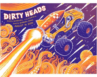 REGULAR VERSION - Dirty Heads Poster - Santa Barbara, CA - 8-16-26