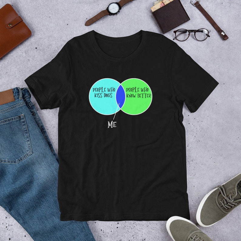 Dog Lover People Who Kiss Dogs Venn Diagram Shortsleeve Unisex Tshirt