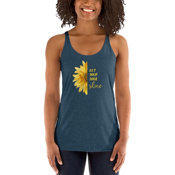 Let It Shine Muscle Shirt Motivational Inspirational Feel Good Vibe Sleeveless