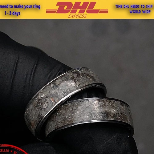 Lunar Jewelry Moon Meteorite Meteorite Mens Ring Mens Etsy