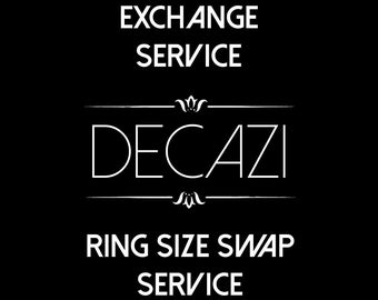 Ring Exchange/Size Swap Service for rings | Decazi