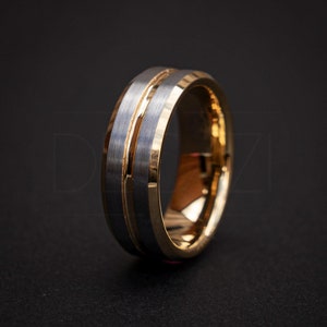 Gold Tungsten Ring Cheap Wedding Ring Unique Wedding Band Cheap Ring Couple Ring Cheap Jewelry Cool Man Mens Wedding Etsy
