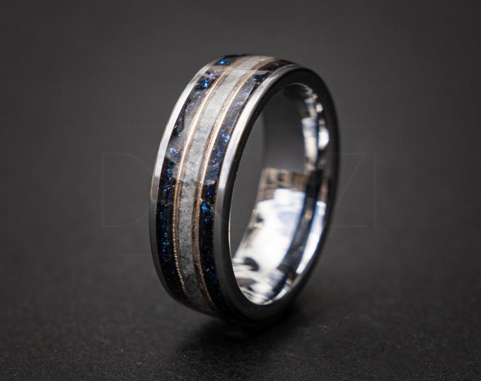 Moon Ring, Galaxy Opal Ring, Moonstone Ring Men, Moonstone Wedding Ring, Mens Wedding Ring, Handmade Jewelry, Crystal Ring, 18k Gold wire