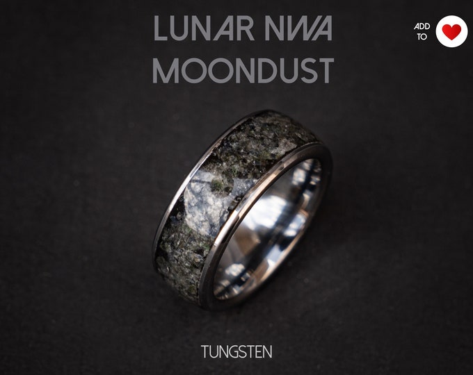 Moon Meteorite Unique Space Ring, Lunar jewelry, James Webb, Meteorite mens ring, Wedding Band Men, Mens Engagement Ring, Silver Ring
