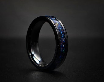 galaxy mens wedding rings