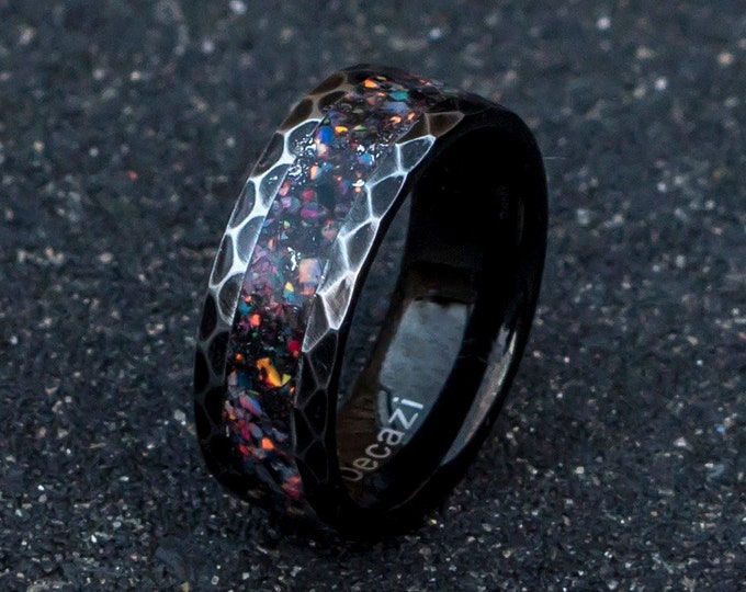 galaxy mens wedding rings