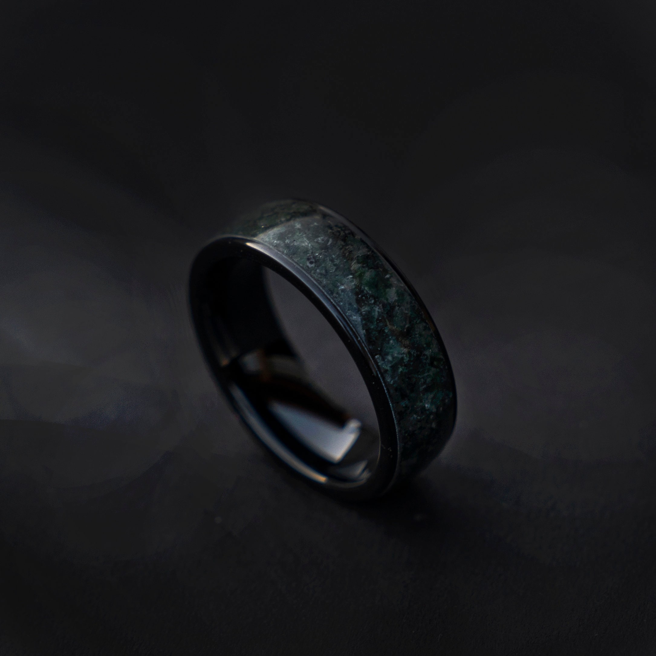 moss agate ring, moss agate engagement ring, moss agate jewelry, moss ...