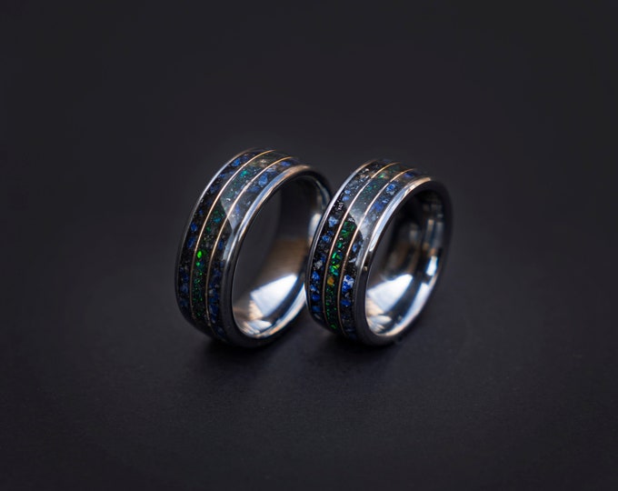crystal ring set, promise rings for couples, best friend rings, matching rings, custom couples rings, couple ring set, cheap rings. Decazi