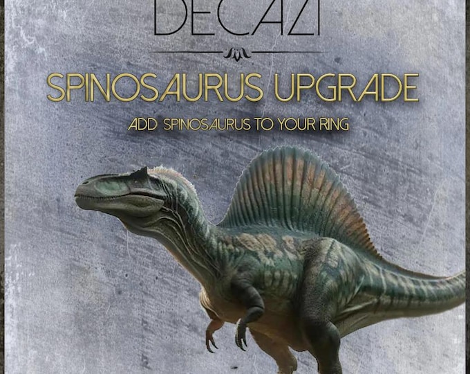 Spinosaurus upgrade, Dinosaur bone ring, fossil ring, upgrade your ring mens wedding band.