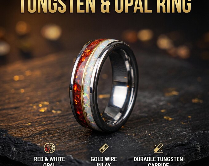 Moonstone with Red Opal Ring and 18k goldwire, Moonstone ring, Unique ring, Rainbow Moonstone Jewelry, Handmade Crystal Ring, Red Opal Ring