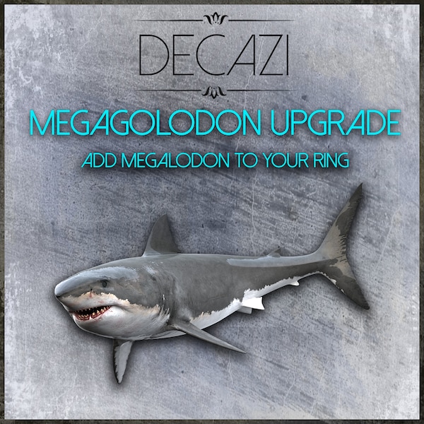 Megalodon upgrade, Dinosaur bone ring, fossil ring, upgrade your ring mens wedding band.