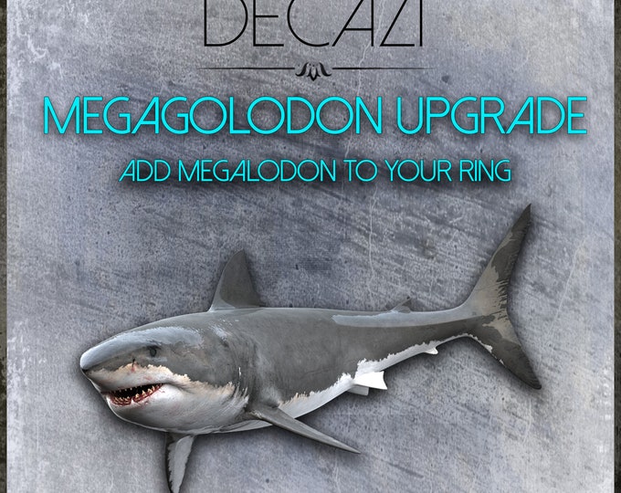 Megalodon upgrade, Dinosaur bone ring, fossil ring, upgrade your ring mens wedding band.