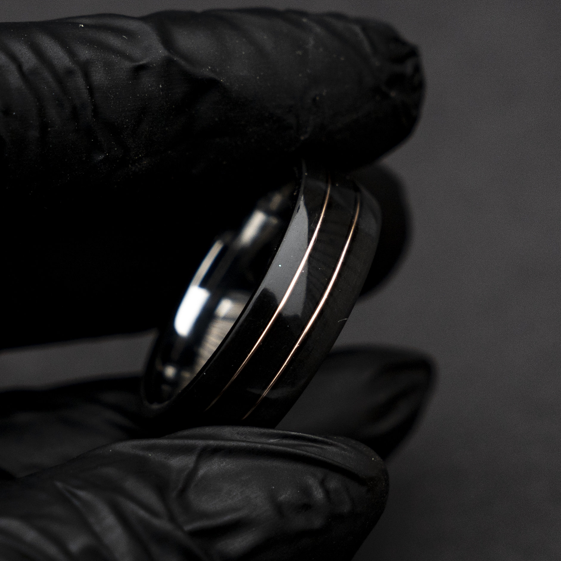 Carbon Fiber Ring, black ring, mens ring, carbon wedding ring, blue