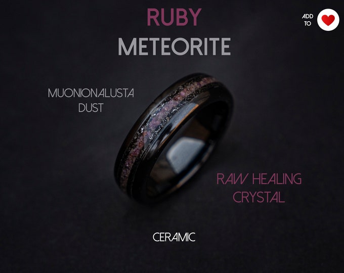 Raw gemstone ring, ruby engagement rings, aquamarine ring men, genuine ruby ring, aquamarine crystal, black obsidian, ruby tungsten ring