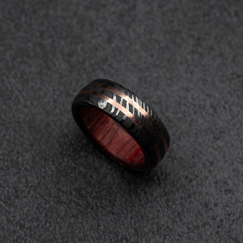 rustic mens ring men/'s rustic ring Damascus ring mens damascus steel and mens ring mens wedding band gun metal