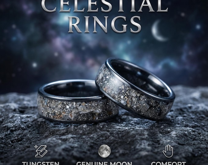 Moon Meteorite Lunar Jewelry | Inspired by James Webb | Unique Cosmic Accessories