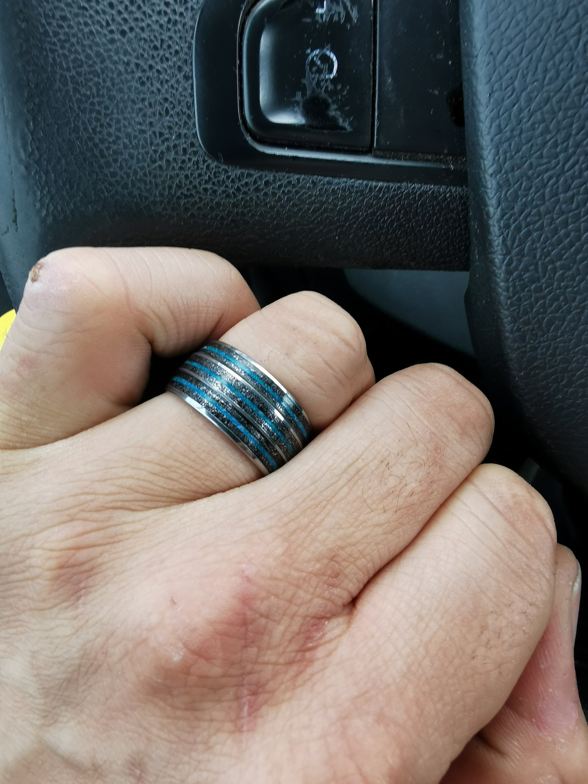 Mens meteorite ring tungsten wedding band for men 12MM ring | Etsy