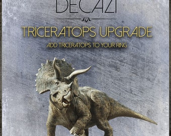 Triceratops upgrade, Dinosaur bone ring, fossil ring, upgrade your ring mens wedding band.