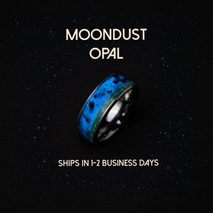 glow in the dark ring, Moon meteorite, Lunar jewelry, Meteorite mens ring, Mens wedding band, meteorite ring, mens wedding band | Decazi