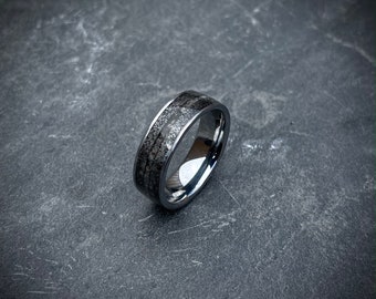 meteorite wedding band, mens wedding band, mens wedding rings, mens ring, meteorite ring, mens rings, Cape York, Lunar meteorite.