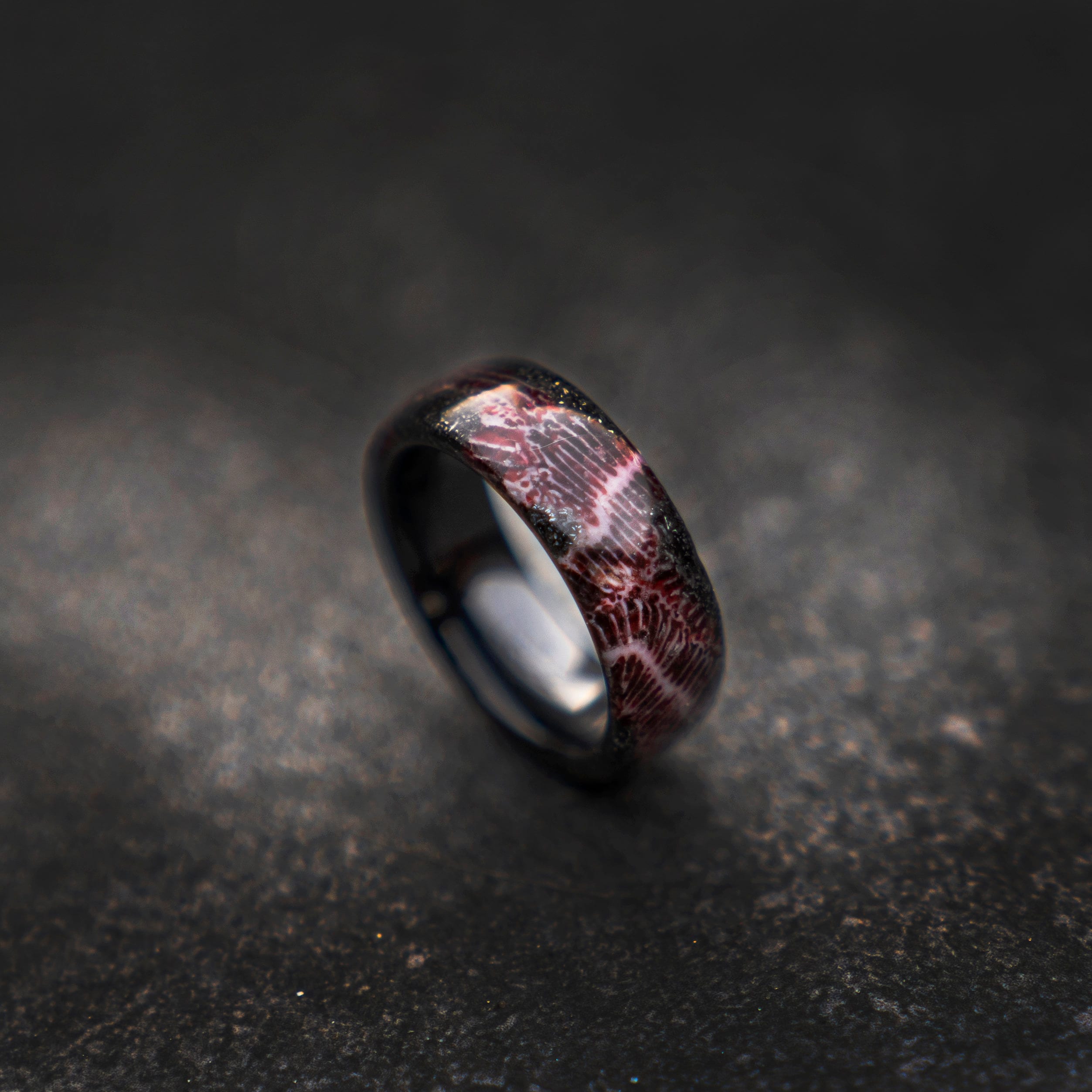 Genuine coral ring hot sale