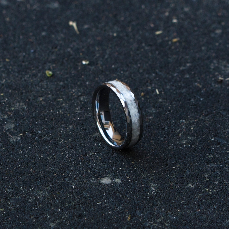 Moonstone Tungsten Ringmoon Ring Rainbow Moonstone Gemstone Etsy