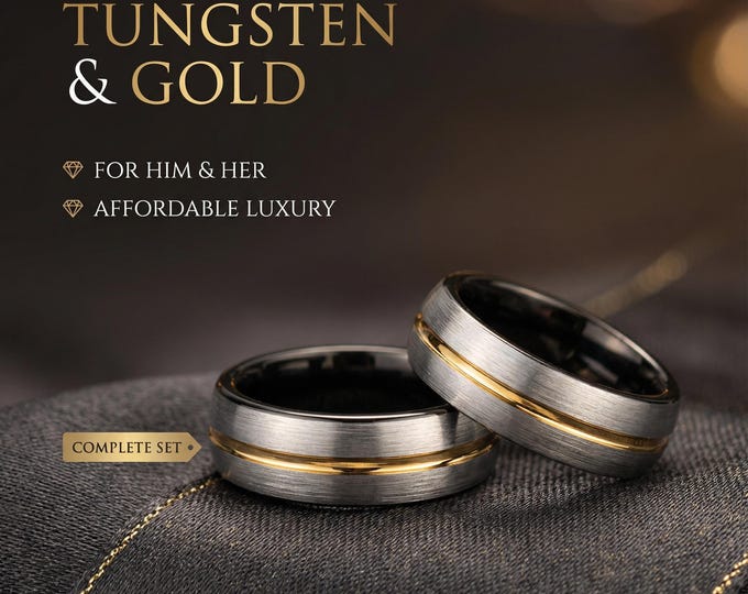 8mm Silver Tungsten Carbide Ring - Hammered Brushed Mens Court Wedding Band - Engagement Ring, Mens Wedding Band | Decazi