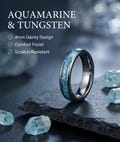 Aquamarine ring men, aquamarine engagement ring, Ringband, Healing crystals, Glowstone ring, Healing crystal jewelry, healing jewelry. product logo