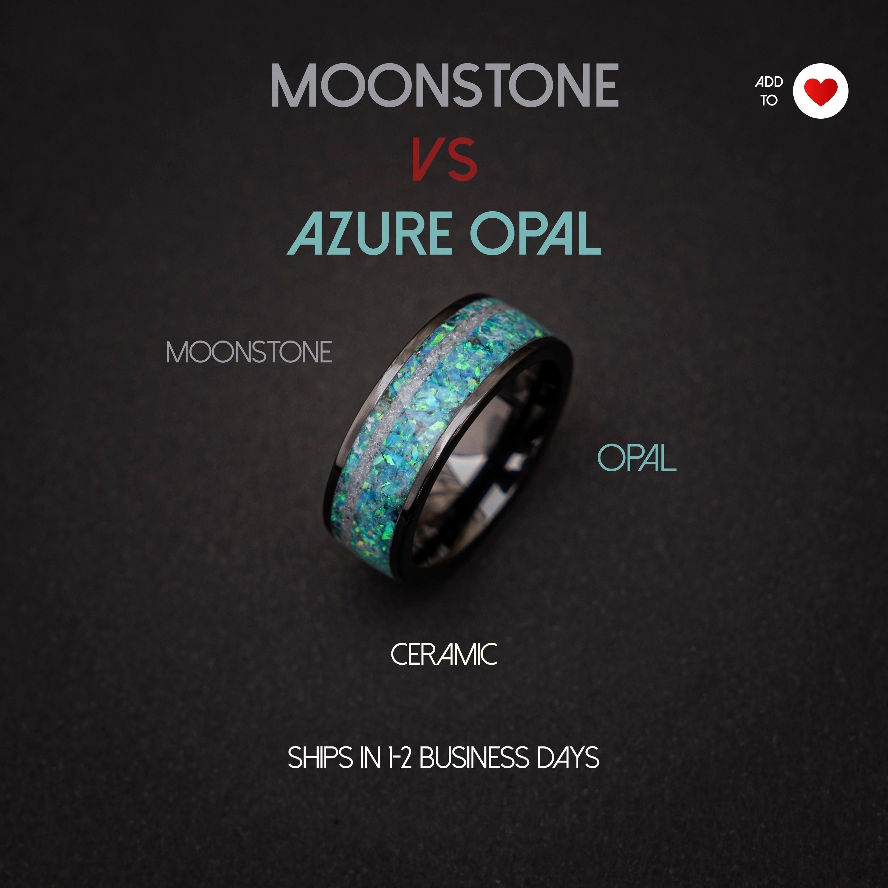 Custom moonstone shop engagement rings
