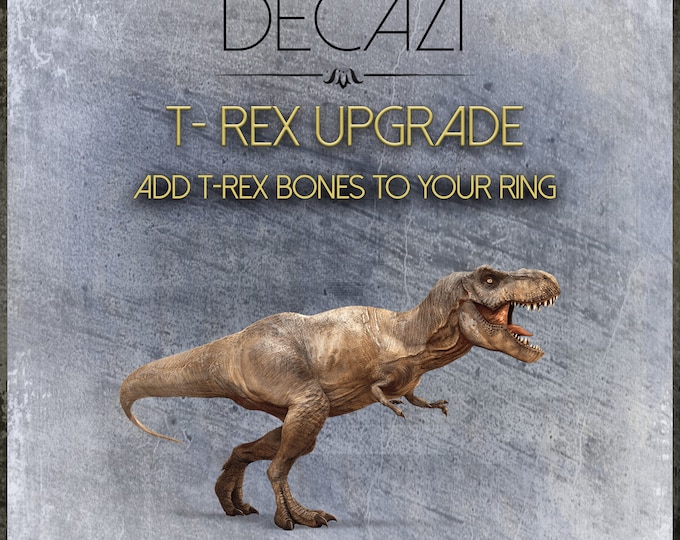 T-rex upgrade, Dinosaur bone ring, fossil ring, upgrade your ring mens wedding band.