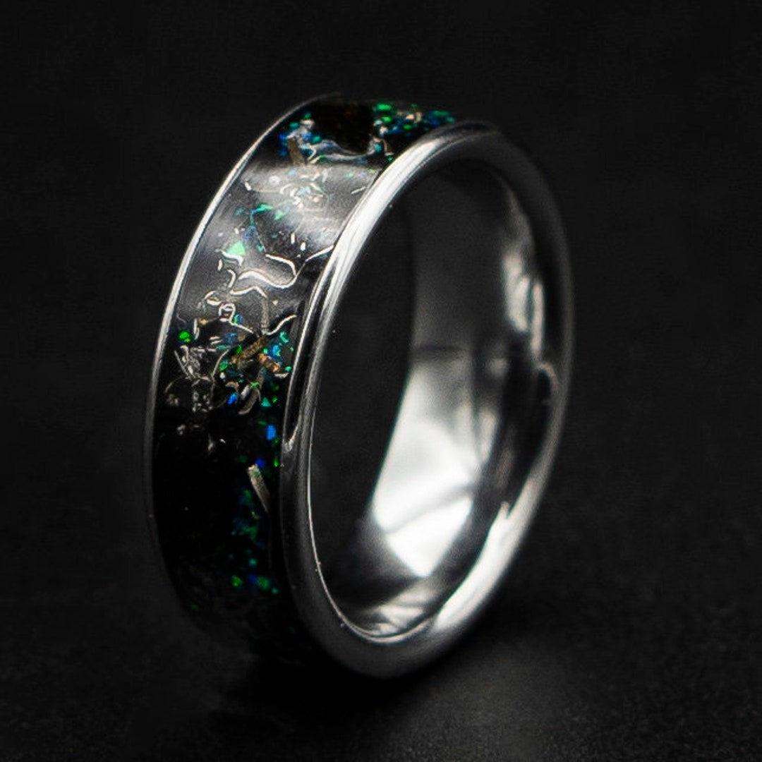 Dinosaur Bone Ring Mens Dinosaur Bone Wedding Band Etsy