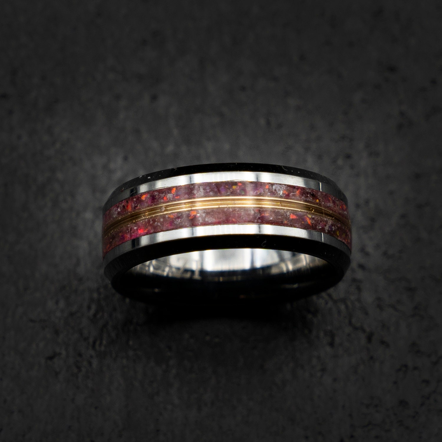 Rose quartz deals mens ring