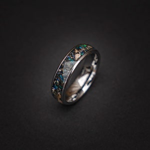 Spinosaurus dinosaur with Blue galaxy opal and meteorite dust | Decazi