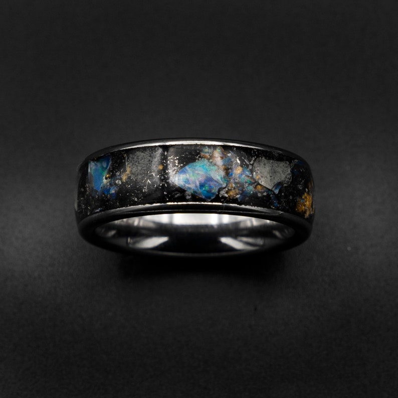 Glow Stone ring Genuine opal australian opal ring