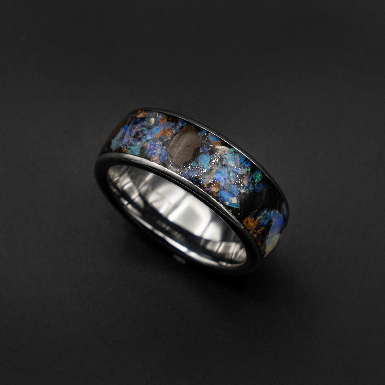 meteorite mens ring meteorite mens ring