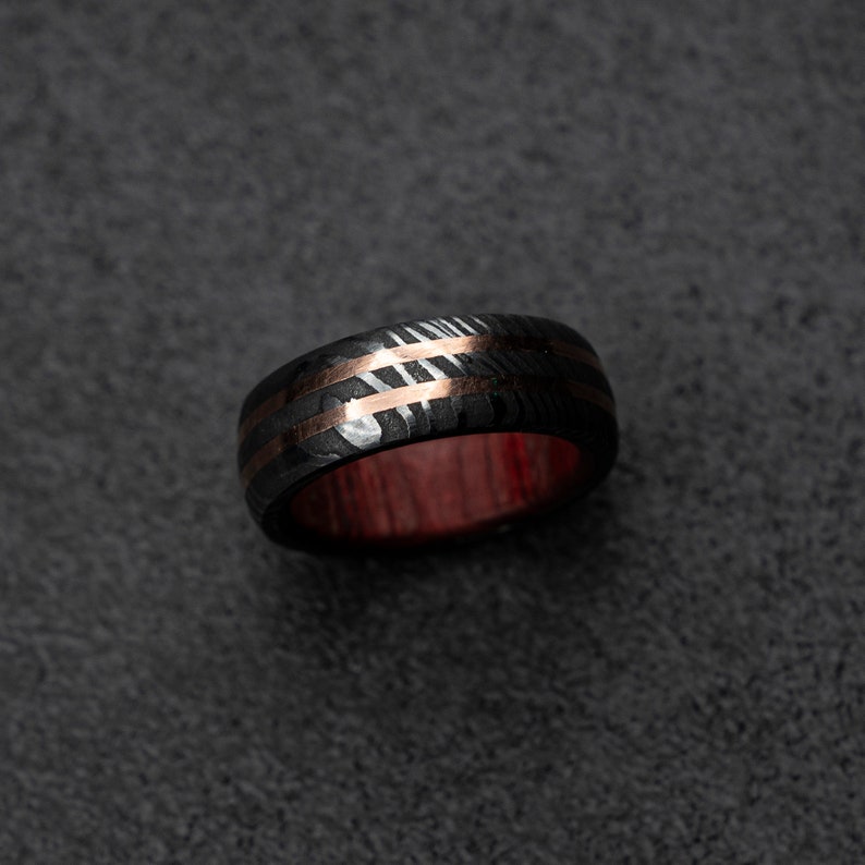 rustic mens ring men/'s rustic ring Damascus ring mens damascus steel and mens ring mens wedding band gun metal