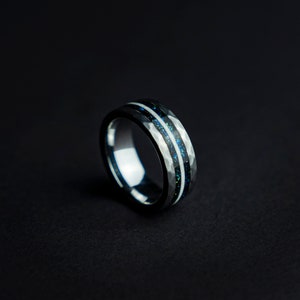 rainbow moonstone ring, Moonstone Tungsten Ring, moon ring, Rainbow moonstone, Galaxy opal, moonstone, Men&#39;s Wedding Band, cool mens ring.