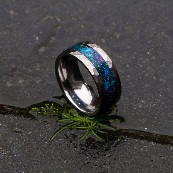 opal tungsten ring