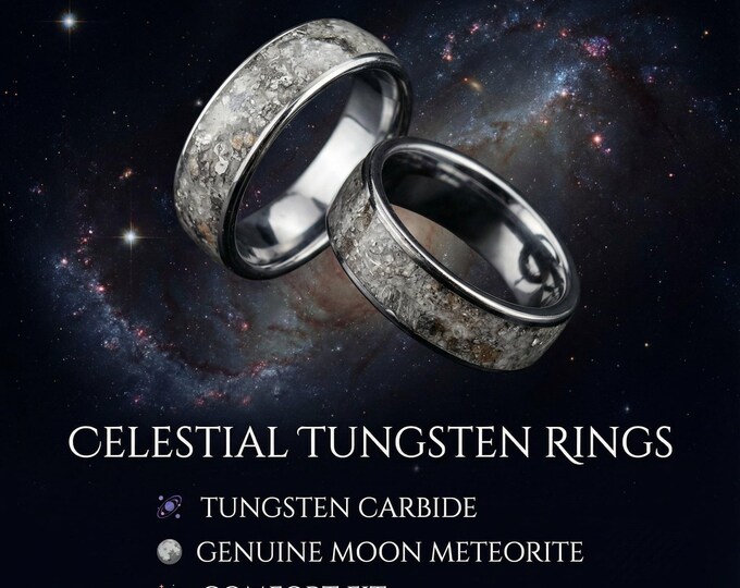 Lunar jewelry, Moon meteorite, Meteorite mens ring, Mens wedding band, Pallasite meteorite, meteorite ring, mens wedding band meteorite.