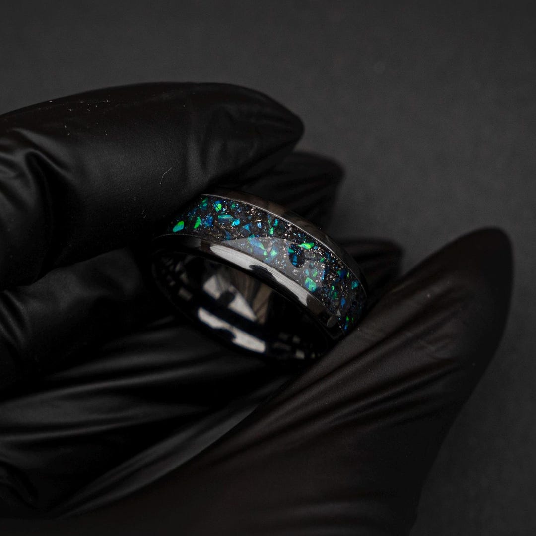 Cosmic Meteor Turquoise Navajo Sterling Silver Native American Jewelry Ring Cosmic Meteor Turquoise Navajo Sterling Silver Native American Jewelry Ring