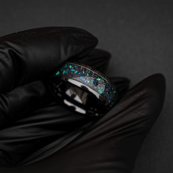Cosmic Meteor Turquoise Navajo Sterling Silver Native American Jewelry Ring Cosmic Meteor Turquoise Navajo Sterling Silver Native American Jewelry Ring