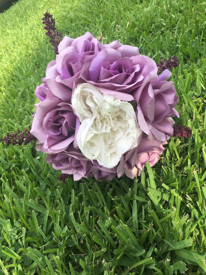 Purple bouquet wedding flowers lavender bouquet purple flower wedding bouquetbridesmaid bouquet