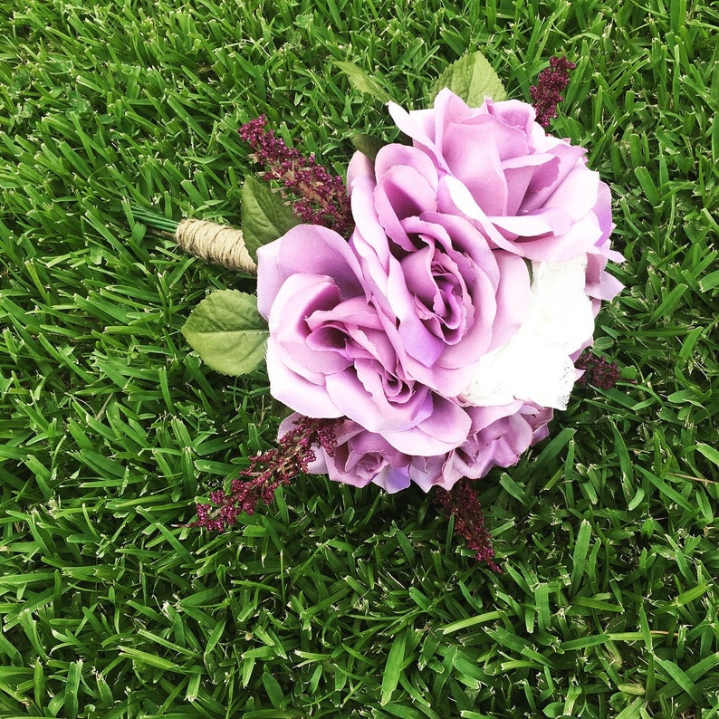 Purple bouquet wedding flowers lavender bouquet purple flower wedding bouquetbridesmaid bouquet