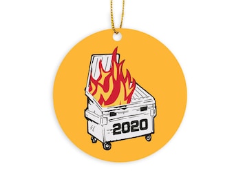 Dumpster Fire Ornament Quarantine Ornament 2020 Dumpster Fire