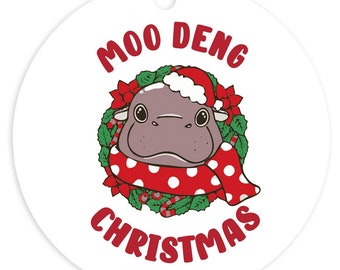 Moo Deng Ornament