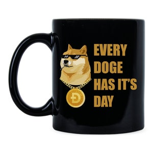 Dogecoin Coffee Mug Cryptocurrency Meme Gift Crypto Merchandise