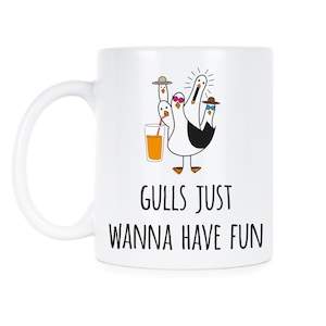 Seagull Mug Gulls Just Wanna Have Fun