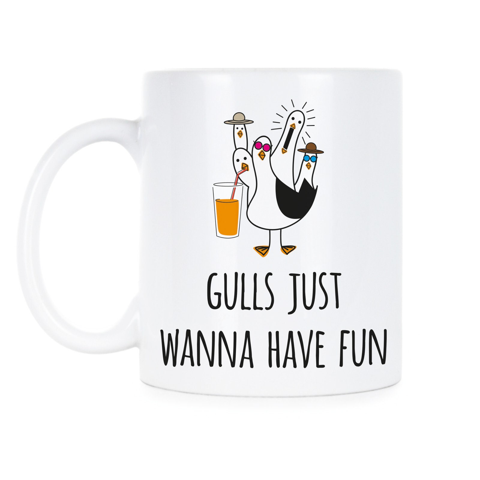 Seagull Mug Gulls Just Wanna Have Fun